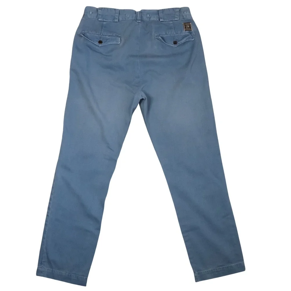 Polo Ralph Lauren‎ Slim GI Fit Pants Garment Dyed Mens 32x30 Blue Chino Military